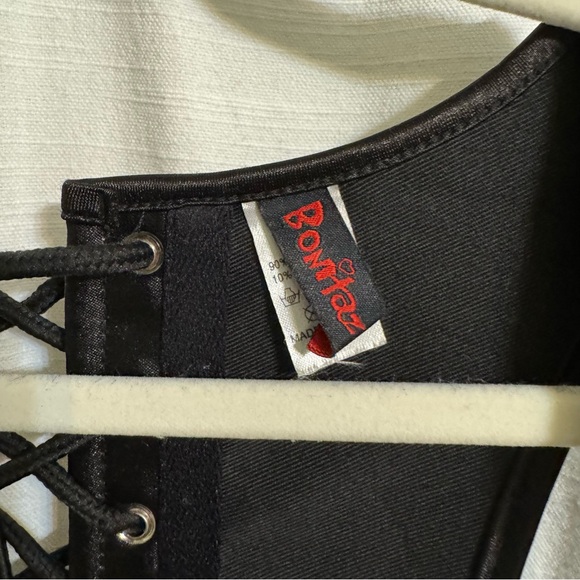 Bonitaz Black Satin Underbust Corset | Lace Up Back | Gothic Size XL - Picture 6 of 8